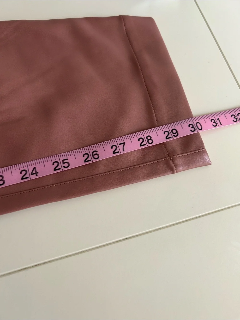 NWT Wildfang The Empower Vegan Leather Drawstring Pant Rose Brown size Medium